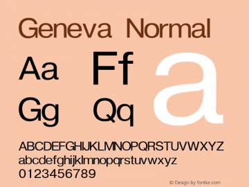 Geneva Normal 001.000 Font Sample