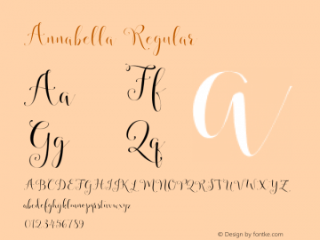 Annabella Regular Version 1.0 Font Sample