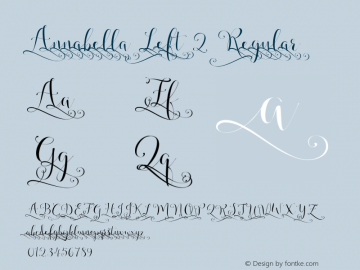 Annabella Left 2 Regular Version 1.0 Font Sample