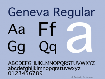 Geneva Regular 4.1d1e2 Font Sample