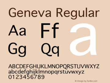 Geneva Regular 3.5a3 Font Sample