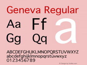 Geneva Regular 2.0图片样张