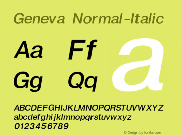 Geneva Normal-Italic 001.000图片样张