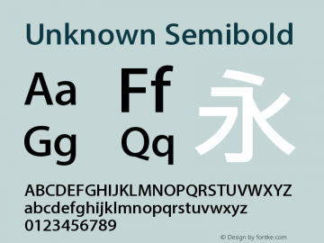 Unknown Semibold Version 1.0图片样张