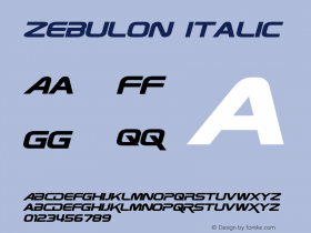 Zebulon Italic Version 1.20 April 26, 2016 Font Sample