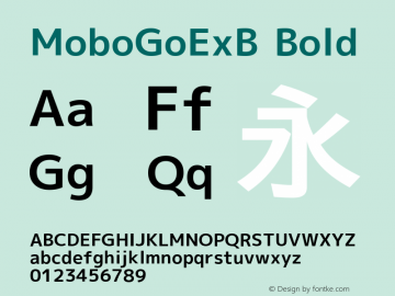 MoboGoExB Bold Version 1.03图片样张