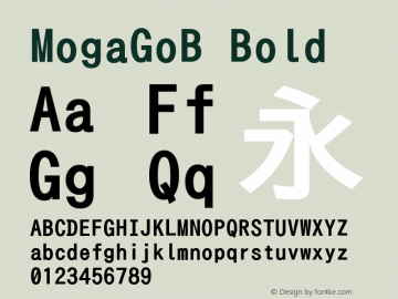 MogaGoB Bold Version 1.03 Font Sample