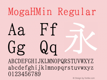 MogaHMin Regular Version 1.03图片样张