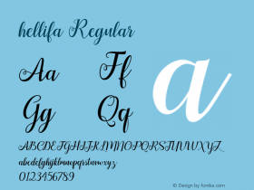 hellifa Regular Version 1.000 Font Sample