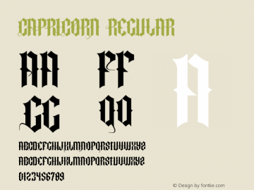 CAPRICORN Regular Unknown Font Sample