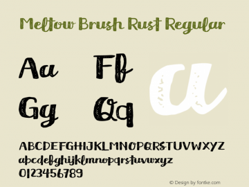 Meltow Brush Rust Regular Version 1.000图片样张