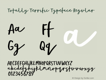 Totally Terrific Typeface Regular 1.000图片样张