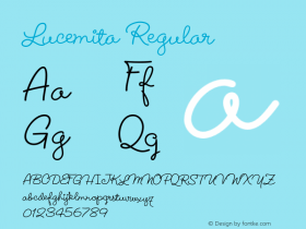 Lucemita Regular Version Pro 1.659 Font Sample