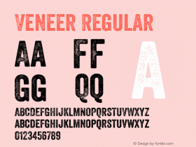 Veneer Regular Version 1.000 Font Sample