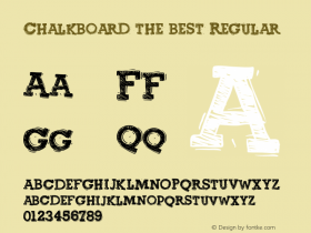Chalkboard the best Regular Version 1.000;PS 001.000;hotconv 1.0.88;makeotf.lib2.5.64775图片样张