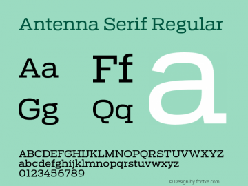 Antenna Serif Regular Version 1.0图片样张