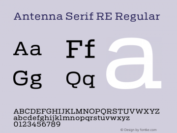 Antenna Serif RE Regular Version 1.0图片样张