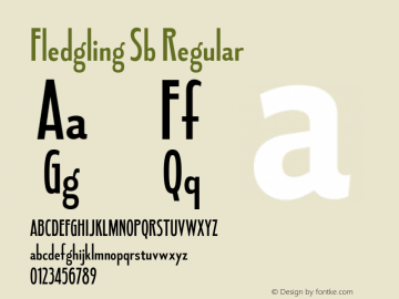 Fledgling Sb Regular Version 1.000 Font Sample