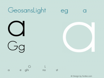 GeosansLight Regular 1.0图片样张