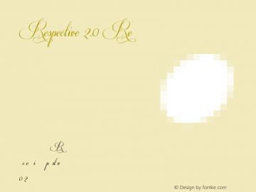 Respective 2.0 Regular Version 2.000 Font Sample