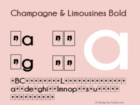 Champagne & Limousines Bold Version 5.00 June 15, 2014 Font Sample