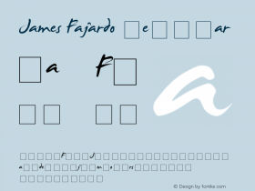 James Fajardo Regular Version 1.00 June 21, 2003, initial release Font Sample