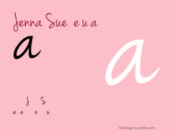 Jenna Sue Regular Unknown Font Sample