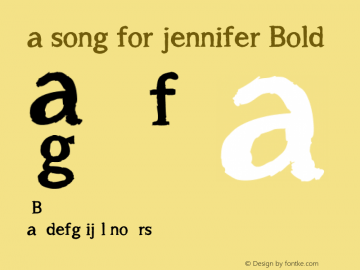 a song for jennifer Bold Version 1.000图片样张