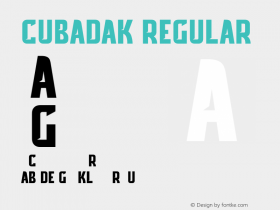 Cubadak Regular Unknown Font Sample