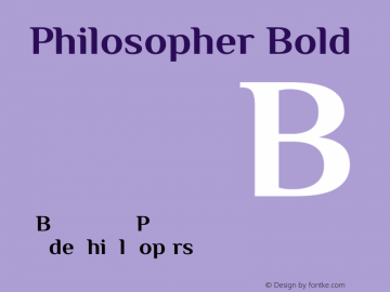 Philosopher Bold Version 1.000图片样张