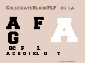 CollegiateBlackFLF Regular 1.0图片样张