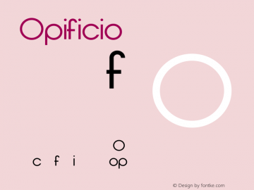 Opificio Regular Version 1.000 Font Sample