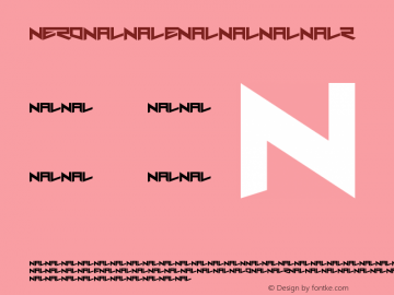 Nero Regular Version 1.00 June 3, 2014, initial release Font Sample