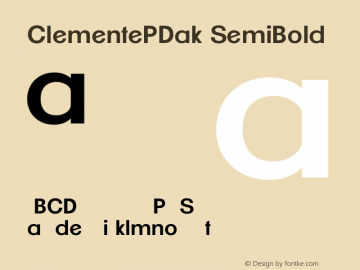 ClementePDak SemiBold Unknown Font Sample