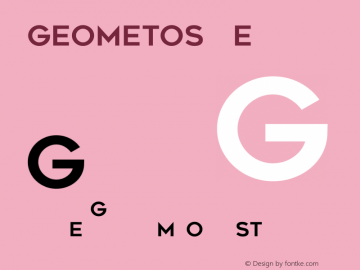 Geometos Regular Version 1.000 Font Sample