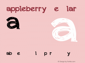 appleberry Regular Version 3.000 Font Sample