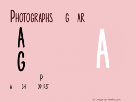 Photographs Regular Version 1.000 Font Sample