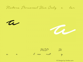 Notera Personal Use Only Regular Version 1.000 Font Sample