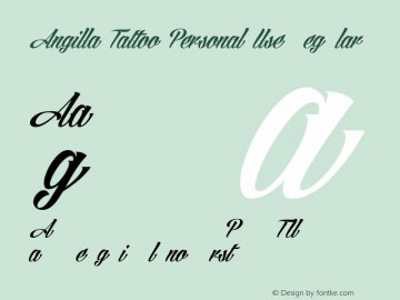 Angilla Tattoo Personal Use Font  Download For Free View Sample Text  Rating And More On FontsgeekCom