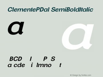 ClementePDal SemiBoldItalic Unknown图片样张