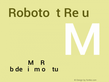 Roboto Lt Regular Version 1.00000; 2011图片样张