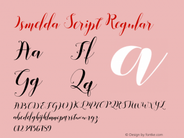 Ismelda Script Regular Version 001.001图片样张