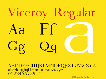 Viceroy Regular Version 1.000图片样张
