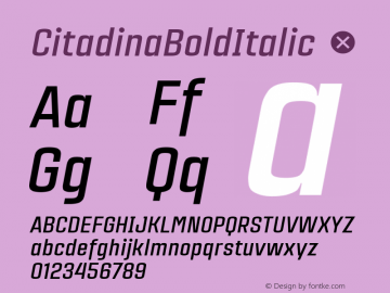 CitadinaBoldItalic ☞ Version 001.001 ;com.myfonts.easy.graviton.citadina.bold-italic.wfkit2.version.4AeU图片样张