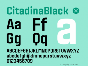 CitadinaBlack ☞ Version 001.001 ;com.myfonts.easy.graviton.citadina.black.wfkit2.version.4AeX图片样张