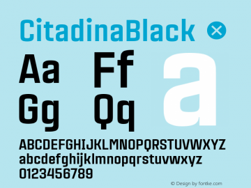 CitadinaBlack ☞ Version 001.001 ;com.myfonts.easy.graviton.citadina.black.wfkit2.version.4AeX图片样张