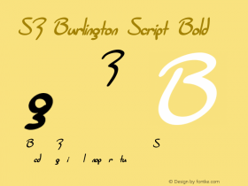 SF Burlington Script Bold ver 1.0; 2000. Freeware for non-commercial use.图片样张