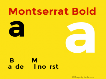 Montserrat Bold Version 2.001 Font Sample
