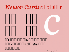 Neuton Cursive Regular Version 1.43 Font Sample