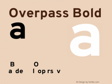 Overpass Bold Version 1.001图片样张